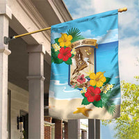 Collectivity of Saint Martin Garden Flag Hibiscus Flowers Tropical Beach - Wonder Print Shop