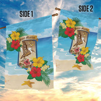 Collectivity of Saint Martin Garden Flag Hibiscus Flowers Tropical Beach - Wonder Print Shop