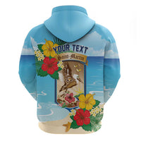 Personalized Collectivity of Saint Martin Hoodie Hibiscus Flowers Tropical Beach - Wonder Print Shop