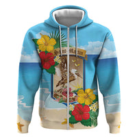 Personalized Collectivity of Saint Martin Hoodie Hibiscus Flowers Tropical Beach - Wonder Print Shop
