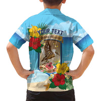 Personalized Collectivity of Saint Martin Kid Hawaiian Shirt Hibiscus Flowers Tropical Beach - Wonder Print Shop