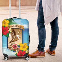 Collectivity of Saint Martin Luggage Cover Hibiscus Flowers Tropical Beach - Wonder Print Shop