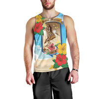 Personalized Collectivity of Saint Martin Men Tank Top Hibiscus Flowers Tropical Beach - Wonder Print Shop