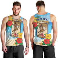 Personalized Collectivity of Saint Martin Men Tank Top Hibiscus Flowers Tropical Beach - Wonder Print Shop