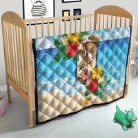 Collectivity of Saint Martin Quilt Hibiscus Flowers Tropical Beach - Wonder Print Shop