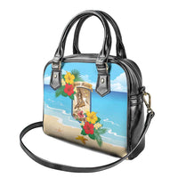 Collectivity of Saint Martin Shoulder Handbag Hibiscus Flowers Tropical Beach - Wonder Print Shop