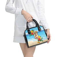 Collectivity of Saint Martin Shoulder Handbag Hibiscus Flowers Tropical Beach - Wonder Print Shop