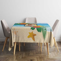 Collectivity of Saint Martin Tablecloth Hibiscus Flowers Tropical Beach - Wonder Print Shop