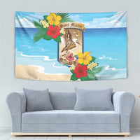 Collectivity of Saint Martin Tapestry Hibiscus Flowers Tropical Beach - Wonder Print Shop