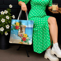 Collectivity of Saint Martin Tote Bag Hibiscus Flowers Tropical Beach - Wonder Print Shop