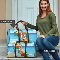 Collectivity of Saint Martin Travel Bag Hibiscus Flowers Tropical Beach - Wonder Print Shop