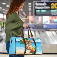 Collectivity of Saint Martin Travel Bag Hibiscus Flowers Tropical Beach - Wonder Print Shop
