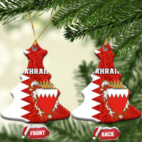 Bahrain Independence Day Ceramic Ornament Bahrayn Coat Of Arms Floral Pattern - Wonder Print Shop