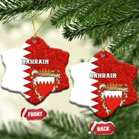 Bahrain Independence Day Ceramic Ornament Bahrayn Coat Of Arms Floral Pattern - Wonder Print Shop