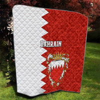 Bahrain Independence Day Quilt Bahrayn Coat Of Arms Floral Pattern - Wonder Print Shop