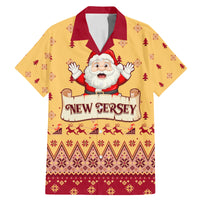 New Jersey Christmas Family Matching Mermaid Dress and Hawaiian Shirt Cheerful Santa Claus Xmas Pattern - Wonder Print Shop