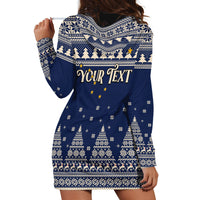 Custom Alaska Christmas Hoodie Dress Santa Claus With Snowman Reindeer Penguin - Wonder Print Shop