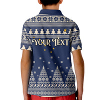 Custom Alaska Christmas Kid Polo Shirt Santa Claus With Snowman Reindeer Penguin - Wonder Print Shop