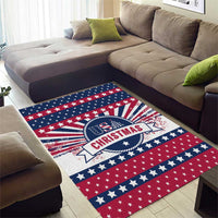 USA Christmas Area Rug The Stars and Stripes Xmas Style - Wonder Print Shop