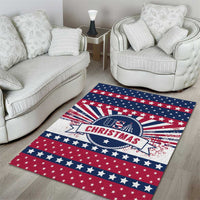 USA Christmas Area Rug The Stars and Stripes Xmas Style - Wonder Print Shop