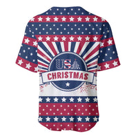 USA Christmas Baseball Jersey The Stars and Stripes Xmas Style - Wonder Print Shop