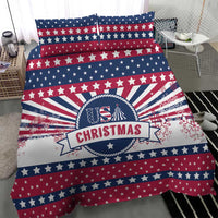 USA Christmas Bedding Set The Stars and Stripes Xmas Style - Wonder Print Shop