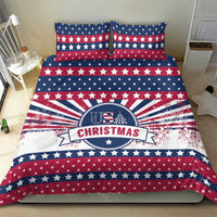 USA Christmas Bedding Set The Stars and Stripes Xmas Style - Wonder Print Shop