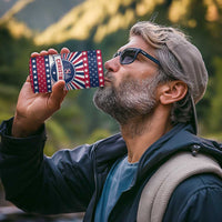 USA Christmas 4 in 1 Can Cooler Tumbler The Stars and Stripes Xmas Style - Wonder Print Shop