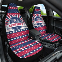 USA Christmas Car Seat Cover The Stars and Stripes Xmas Style - Wonder Print Shop