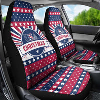 USA Christmas Car Seat Cover The Stars and Stripes Xmas Style - Wonder Print Shop