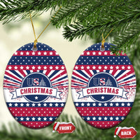 USA Christmas Ceramic Ornament The Stars and Stripes Xmas Style - Wonder Print Shop