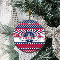 USA Christmas Ceramic Ornament The Stars and Stripes Xmas Style - Wonder Print Shop