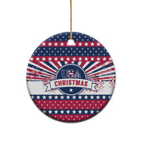 USA Christmas Ceramic Ornament The Stars and Stripes Xmas Style - Wonder Print Shop