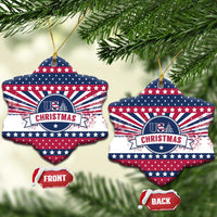 USA Christmas Ceramic Ornament The Stars and Stripes Xmas Style - Wonder Print Shop