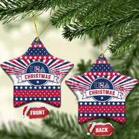 USA Christmas Ceramic Ornament The Stars and Stripes Xmas Style - Wonder Print Shop