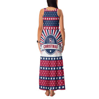 USA Christmas Family Matching Tank Maxi Dress and Hawaiian Shirt The Stars and Stripes Xmas Style - Wonder Print Shop