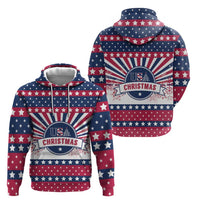 USA Christmas Hoodie The Stars and Stripes Xmas Style - Wonder Print Shop
