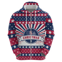 USA Christmas Hoodie The Stars and Stripes Xmas Style - Wonder Print Shop