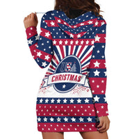 USA Christmas Hoodie Dress The Stars and Stripes Xmas Style - Wonder Print Shop