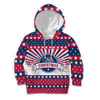 USA Christmas Kid Hoodie The Stars and Stripes Xmas Style - Wonder Print Shop