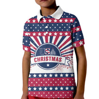 USA Christmas Kid Polo Shirt The Stars and Stripes Xmas Style - Wonder Print Shop