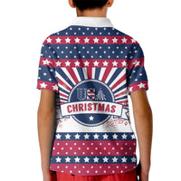 USA Christmas Kid Polo Shirt The Stars and Stripes Xmas Style - Wonder Print Shop