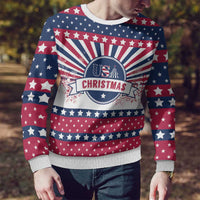 USA Christmas Ugly Christmas Sweater The Stars and Stripes Xmas Style - Wonder Print Shop