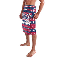 USA Christmas Lavalava The Stars and Stripes Xmas Style - Wonder Print Shop