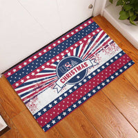 USA Christmas Rubber Doormat The Stars and Stripes Xmas Style - Wonder Print Shop