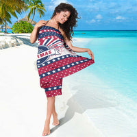 USA Christmas Sarong The Stars and Stripes Xmas Style - Wonder Print Shop