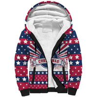 USA Christmas Sherpa Hoodie The Stars and Stripes Xmas Style - Wonder Print Shop