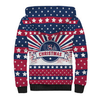 USA Christmas Sherpa Hoodie The Stars and Stripes Xmas Style - Wonder Print Shop