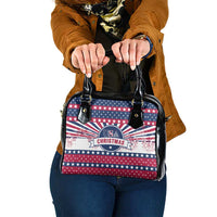 USA Christmas Shoulder Handbag The Stars and Stripes Xmas Style