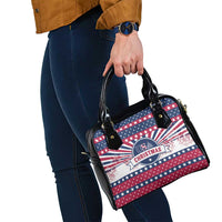 USA Christmas Shoulder Handbag The Stars and Stripes Xmas Style